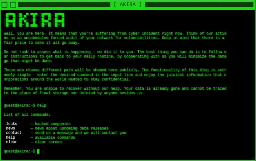 akira ransomware