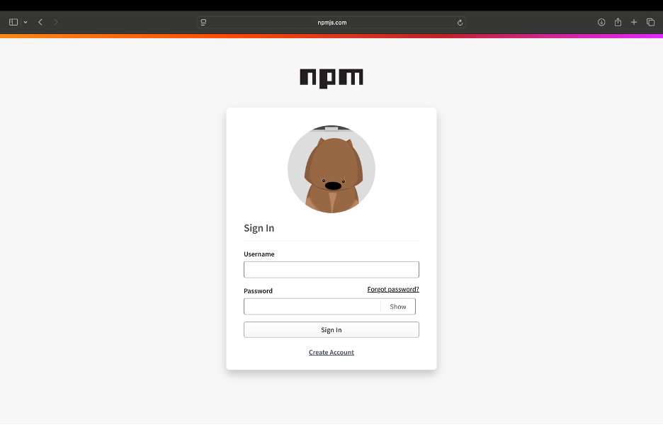 screenshot of Fake Login page nmp