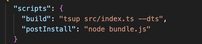 screenshot Example package.json injection